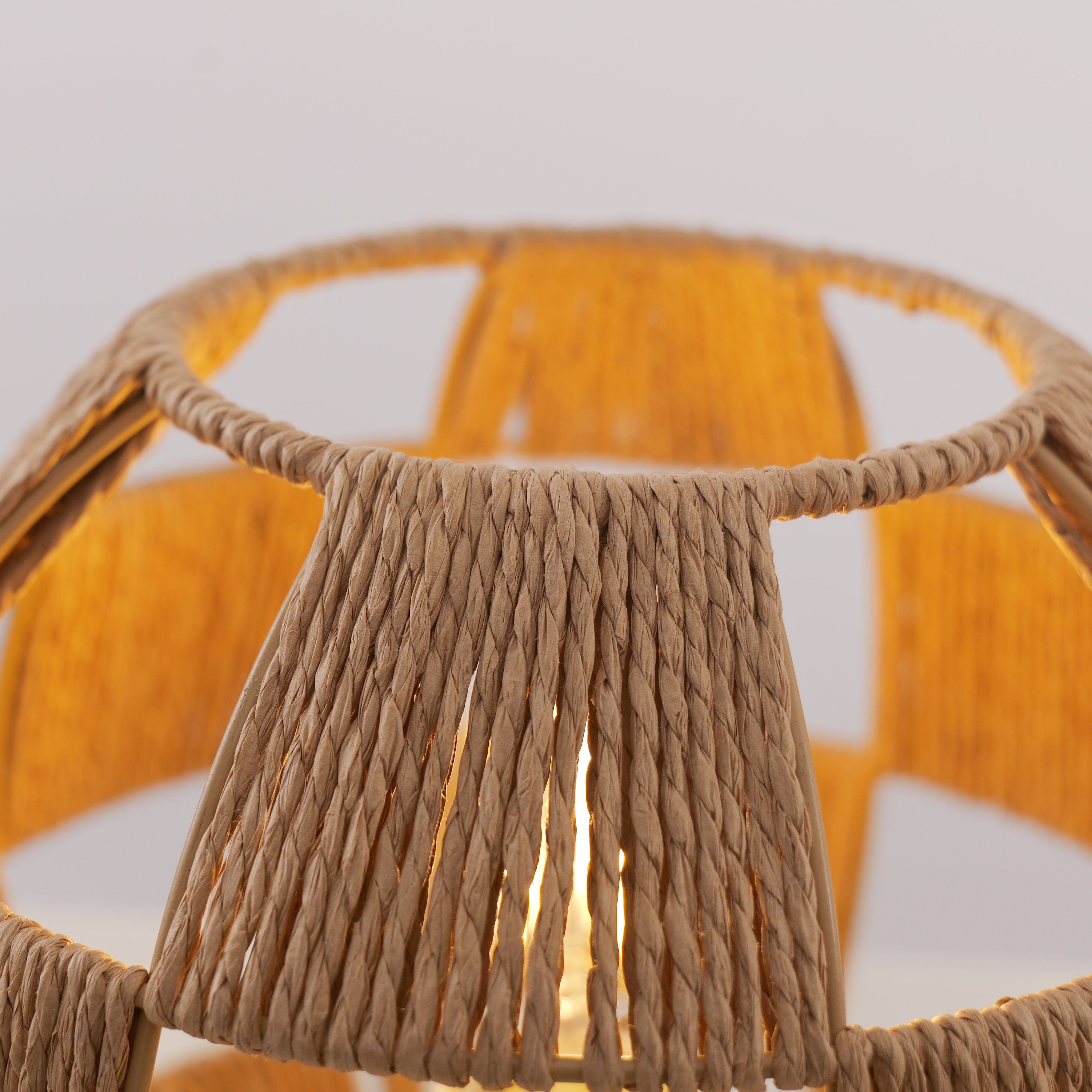 Lightsin Handwoven Jute Globe Table Lamp - Eco-friendly Spherical Bedside Desk Lighting Lightsin UK