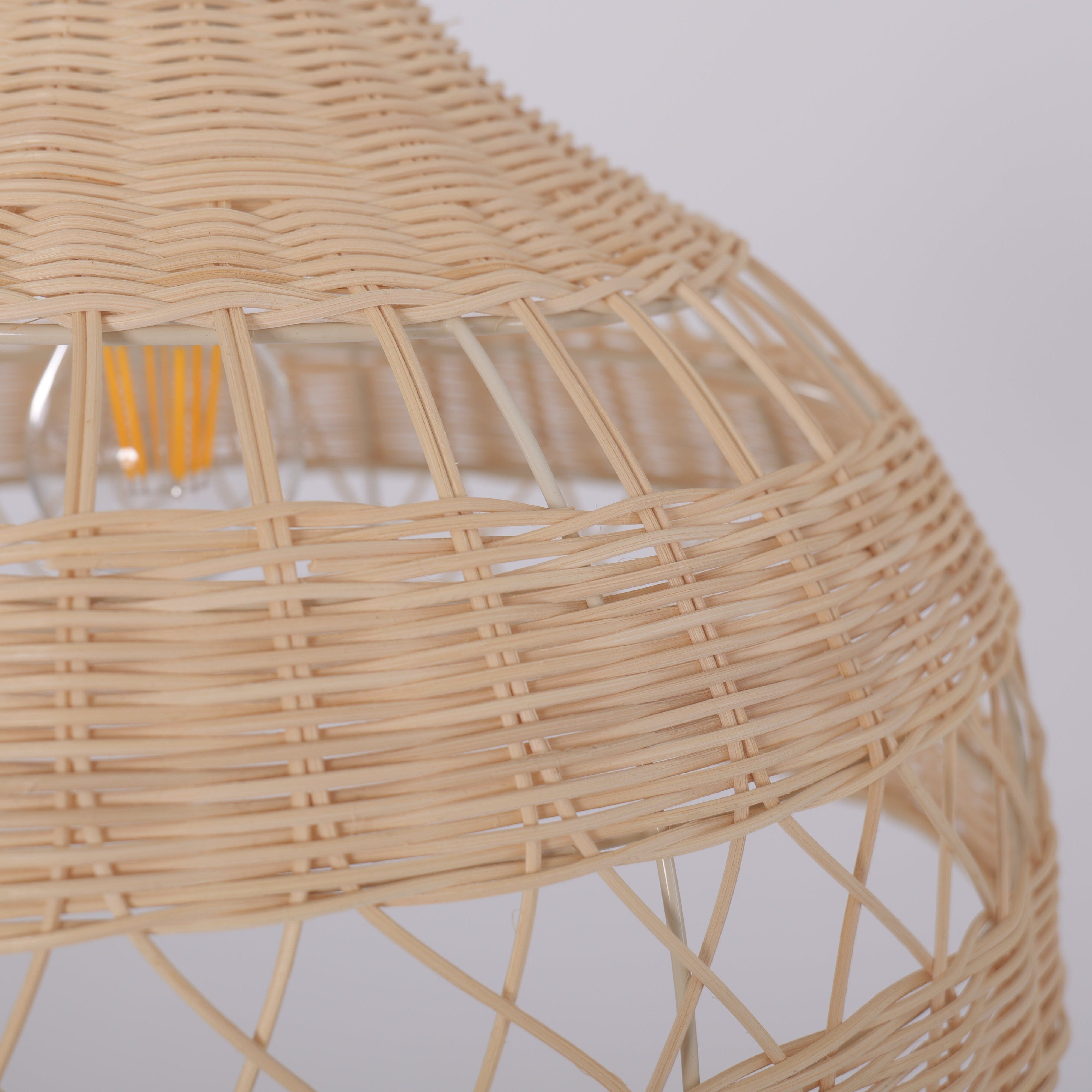 Lightsin Natural Rattan Pendant Light - Handwoven Ceiling Light, Durable & Rustic Lightsin UK