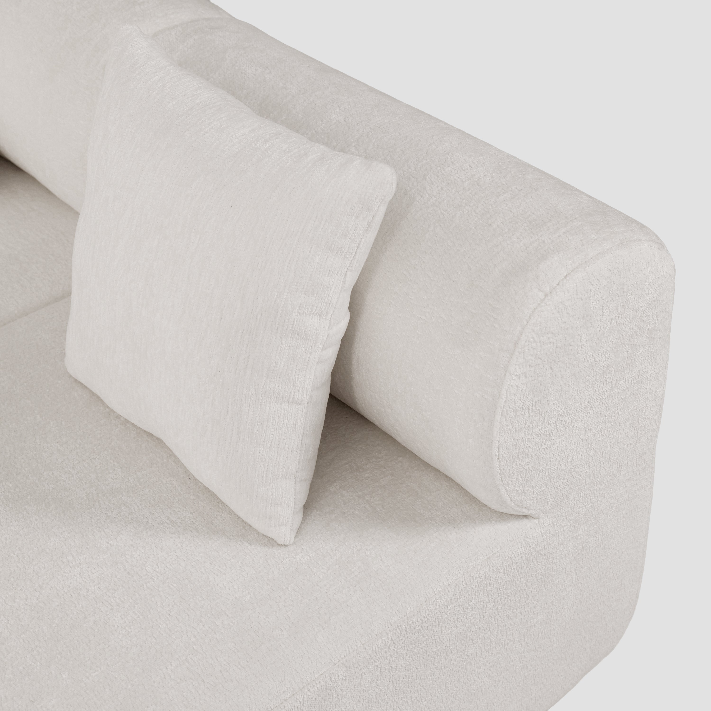 The Plump Modular Bouclé Sofa with Integrated Storage
