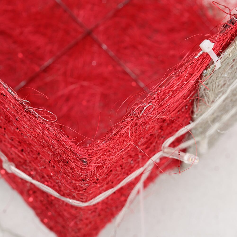 Pre-Lit White Christmas Gift Box Set with Warm Lights Christmas Living and Home