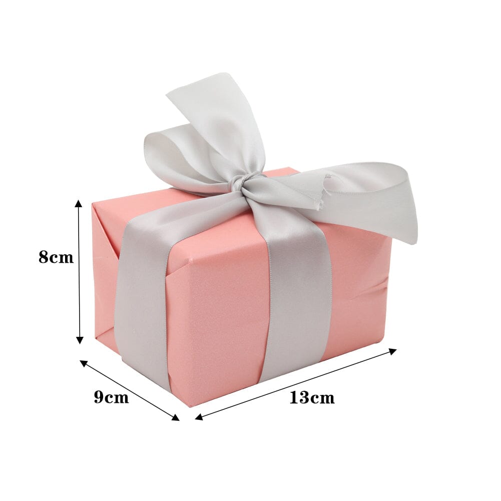 7-Piece Paper Ribbon Christmas Gift Box Set in Beige Pink Christmas Living and Home