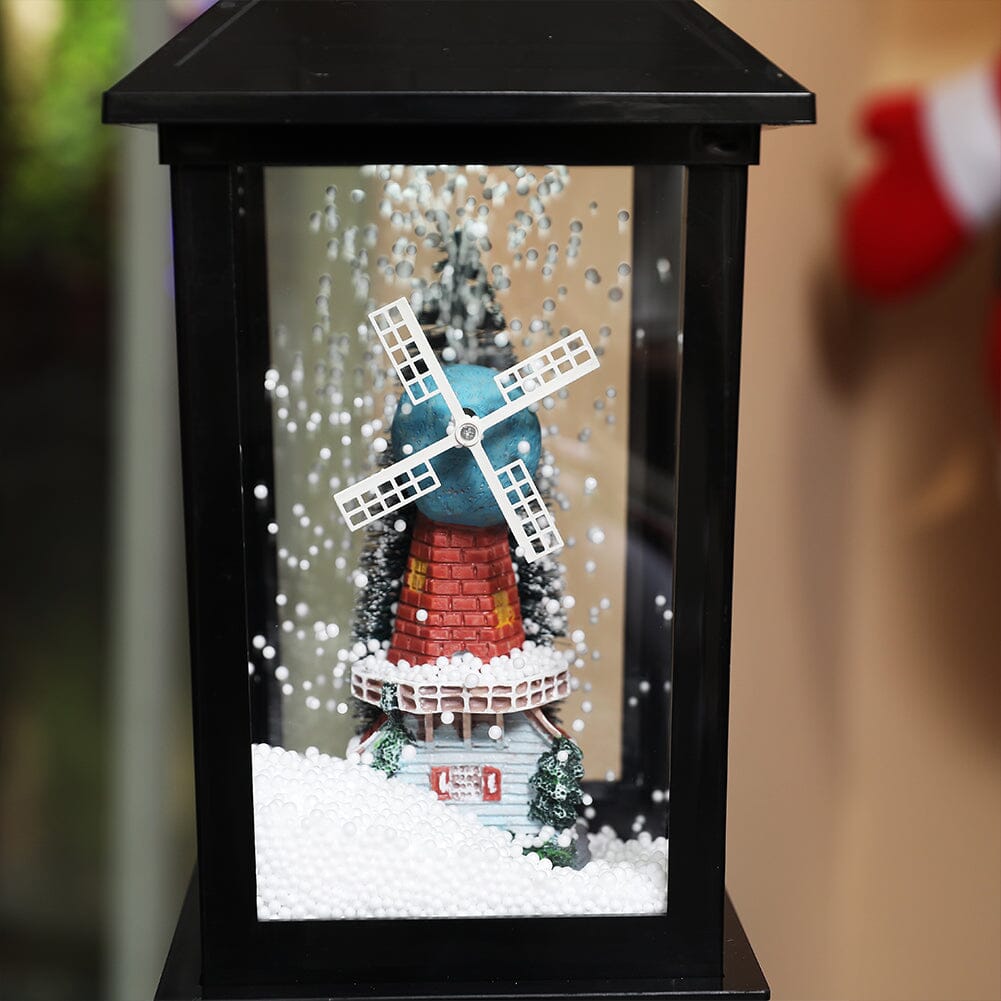 125cm H Small Street Lamp Decoration with Snowflakes Falling Living and Home