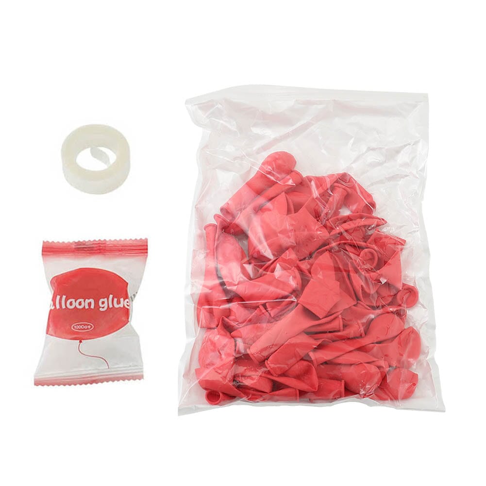 50pcs Wedding macaron monochrome Balloon Chain set-Red Living and Home