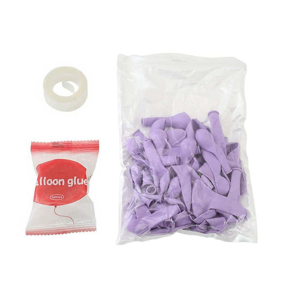 50pcs Wedding Macaron Monochrome Balloon Chain Set-Purple