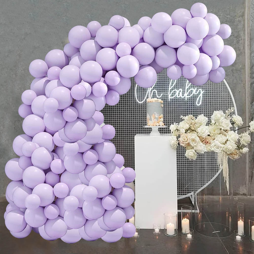 50pcs Wedding Macaron Monochrome Balloon Chain Set-Purple