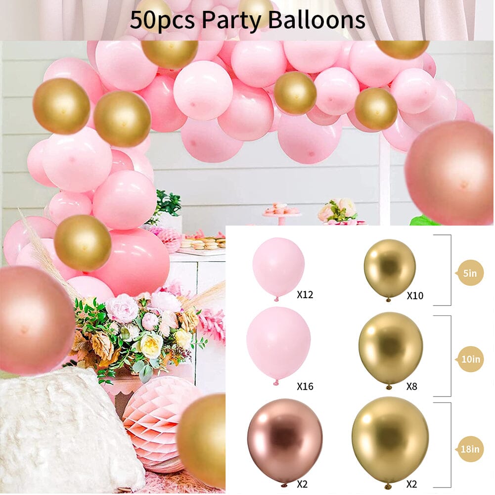 50pcs Wedding Birthday Background Wall Scene Decoration Balloon Combination Set 2 Living and Home