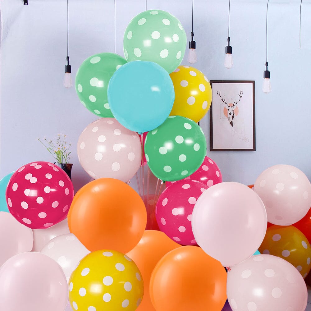 60pcs Wedding and Birthday Decoration Polka Dot Balloon Set 1 Living and Home