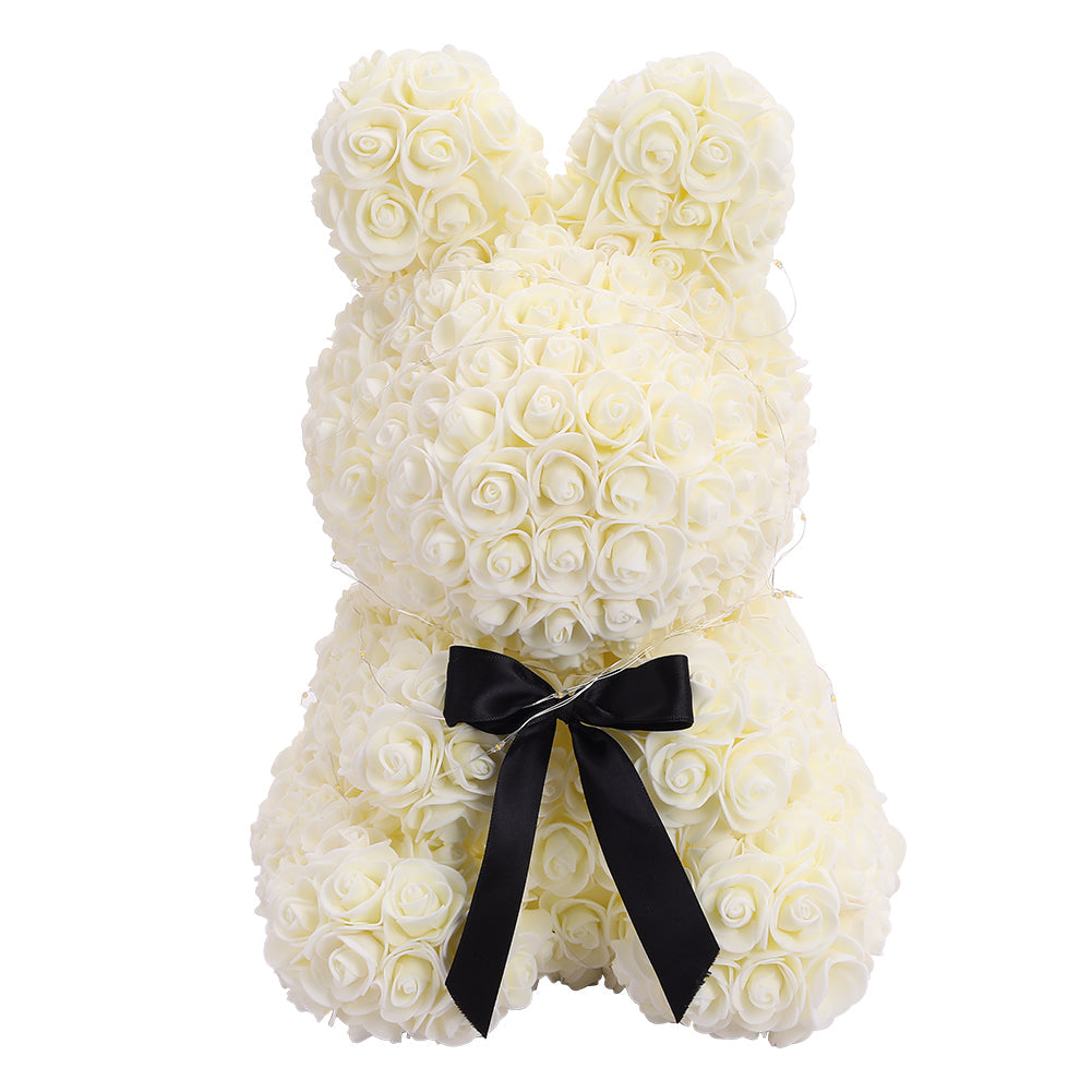 Bow-knot Rose Foam Bunny with Gift Box and LED Lights (100% off)