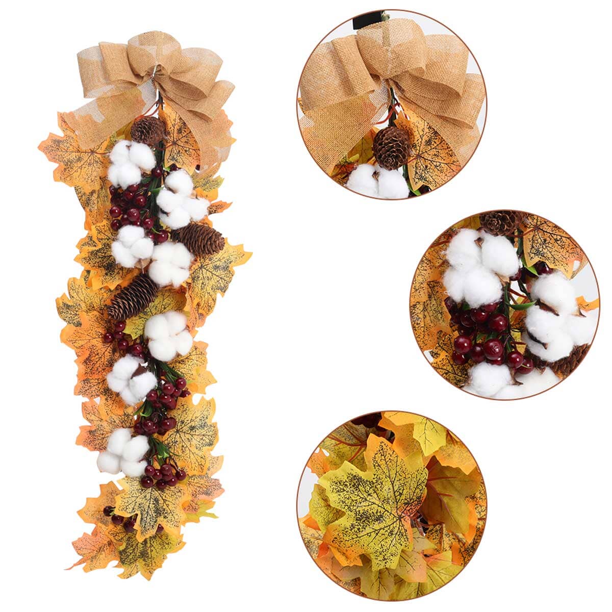 Maple Leaf Pumpkin and Cotton Festival Decorations Living and Home