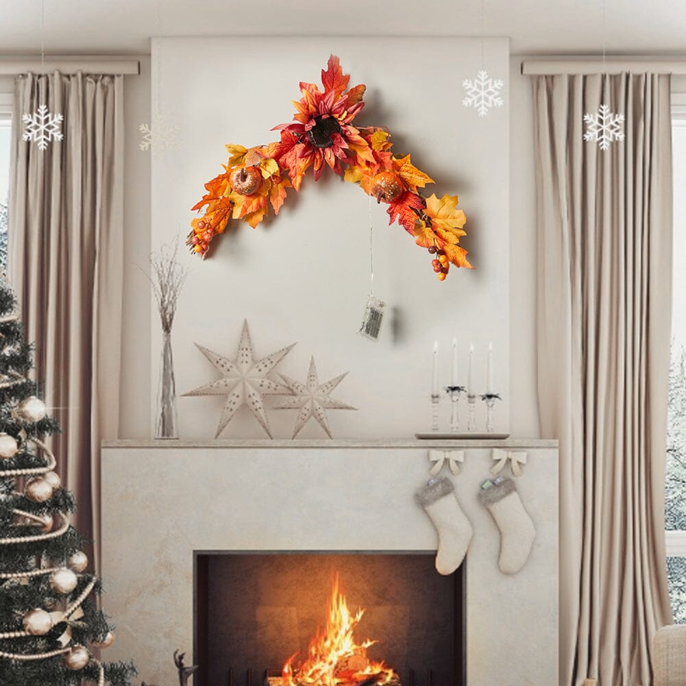 60cm Christmas Rattan Horn Decoration Living and Home