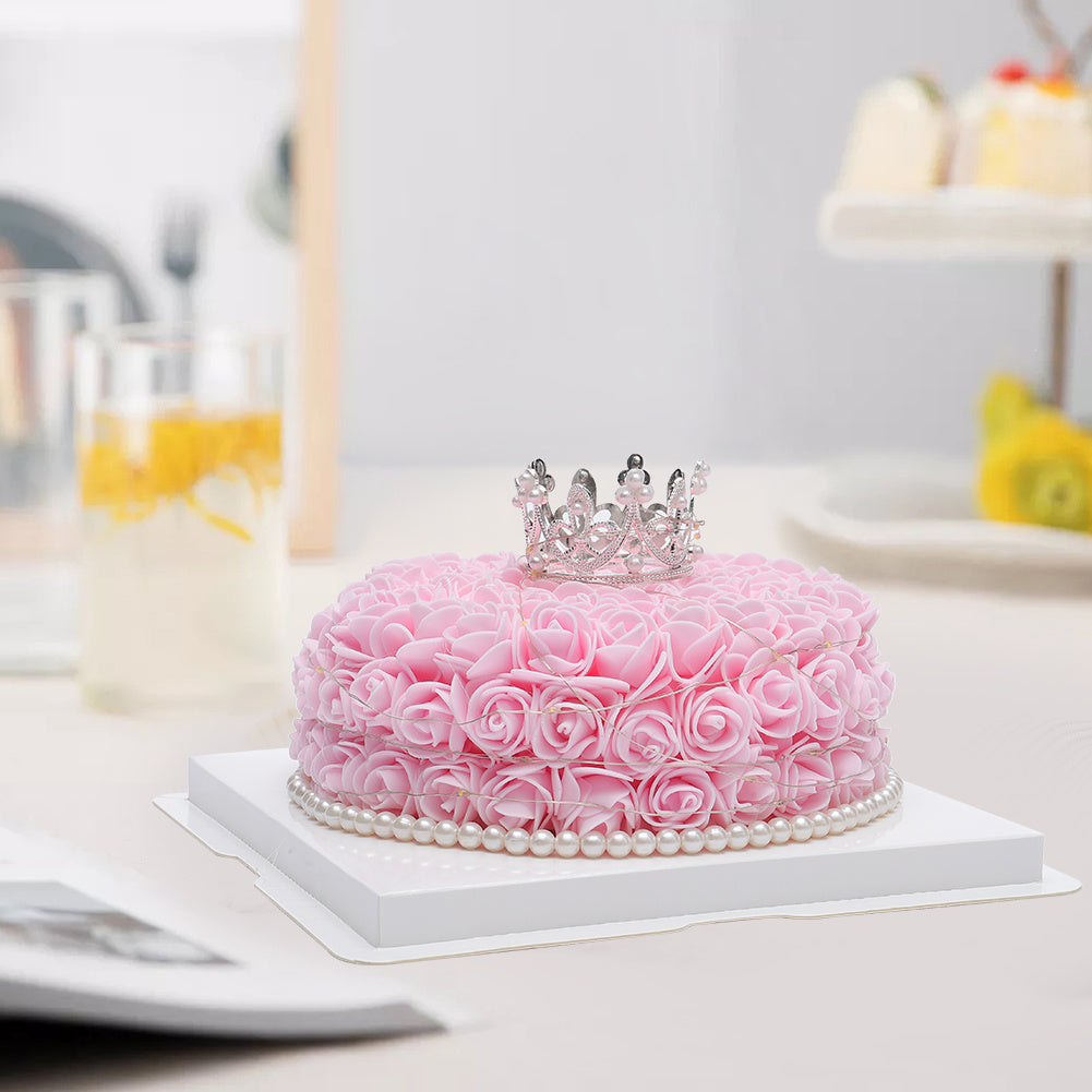 Rose Flower Cake Simulation Foam Forever Rose with Gift Box with Light String (100% off)