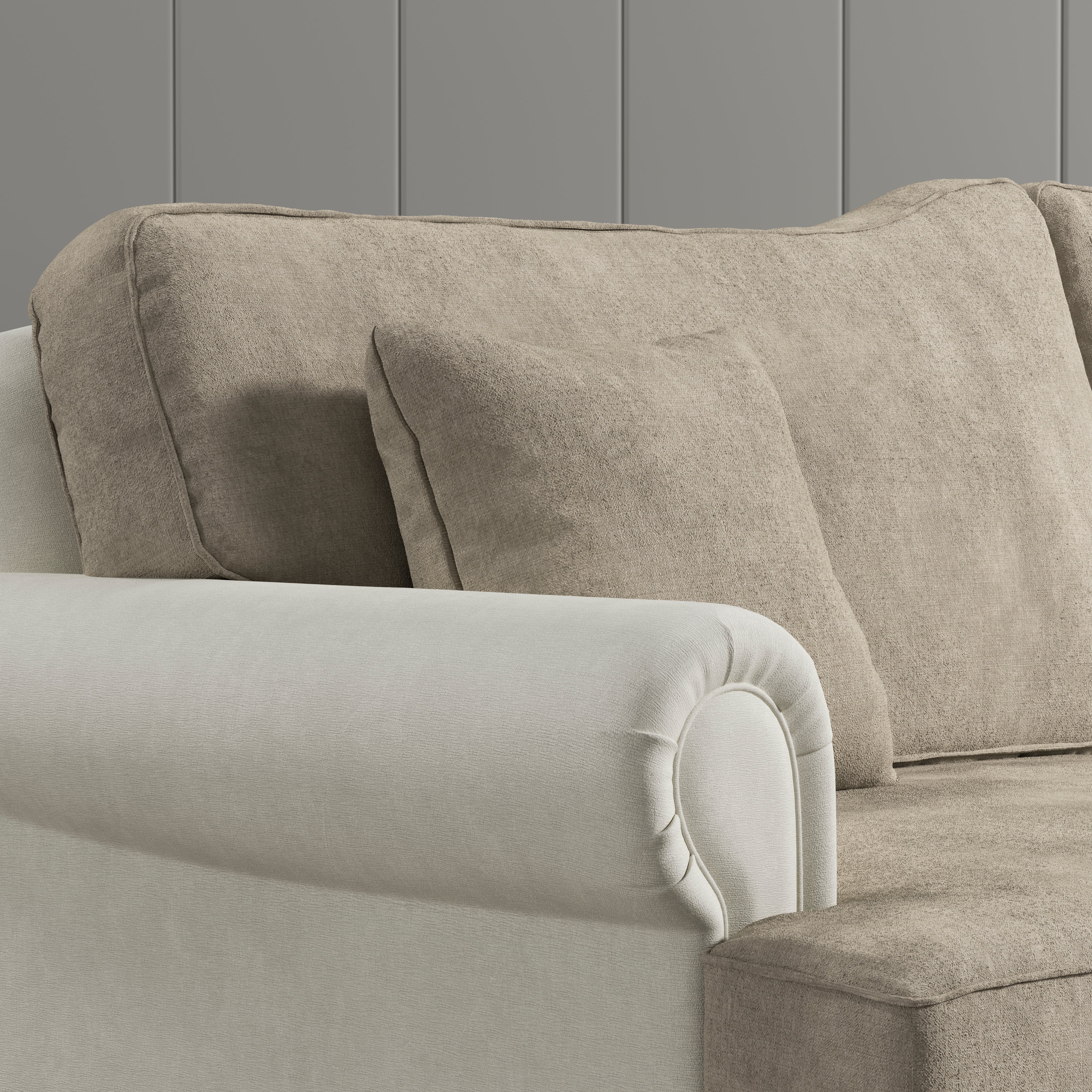 Cottonfy Heritage Plaid Skirted Sofa with Concealed Storage Drawers