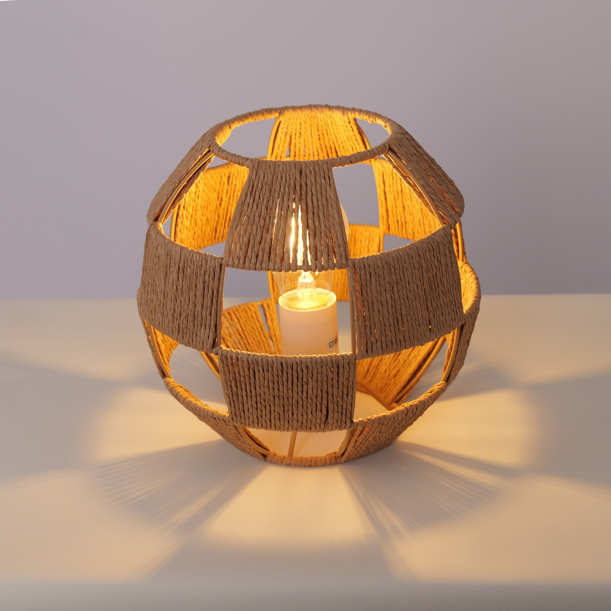 Lightsin Unique Handwoven Globe-Shaped Table Lamp Lightsin UK