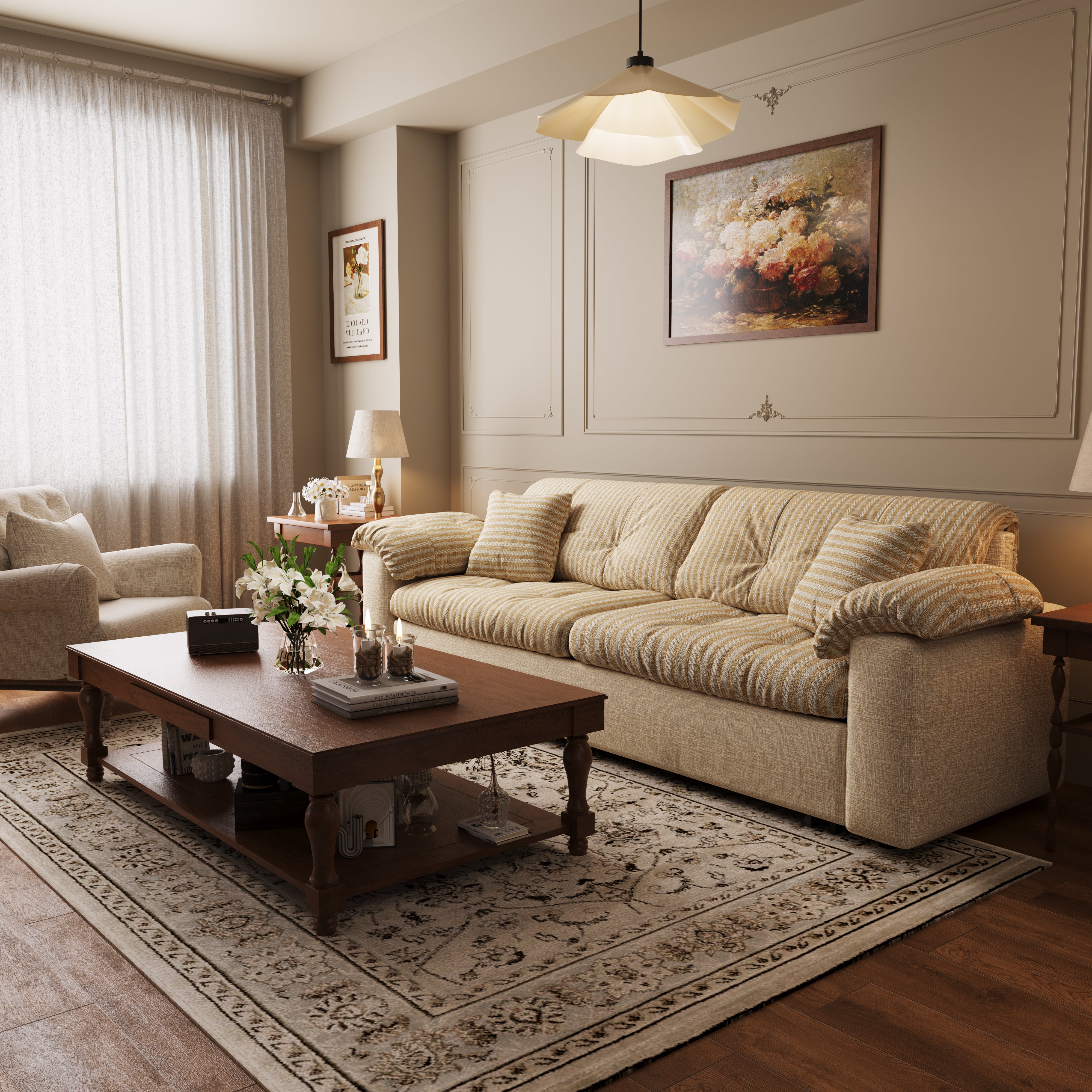 Multifunctional Sleeper Pull Out 2 Seater Sofa Bed with Storage Space