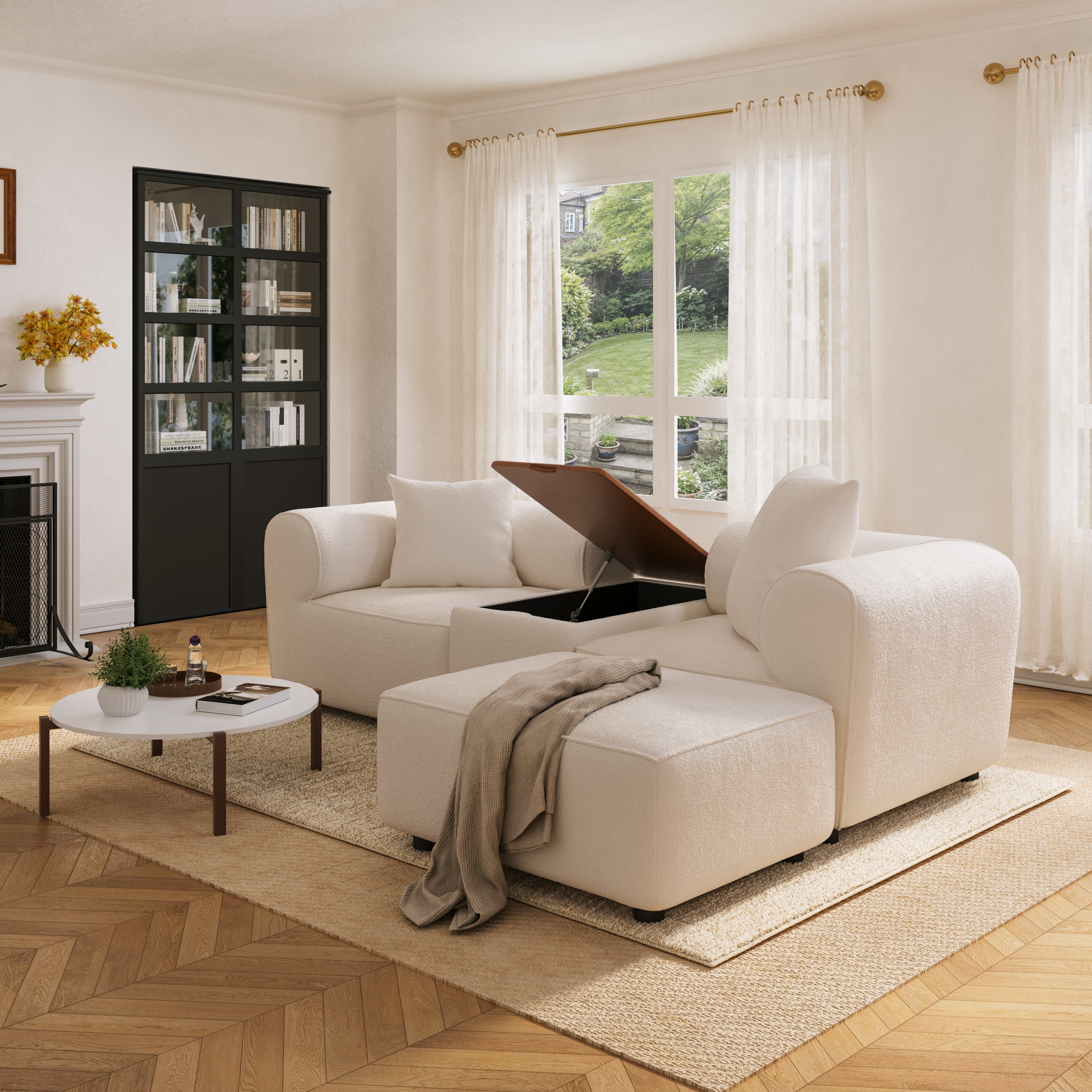 Modular Chenille Combo Sofa with Storage
