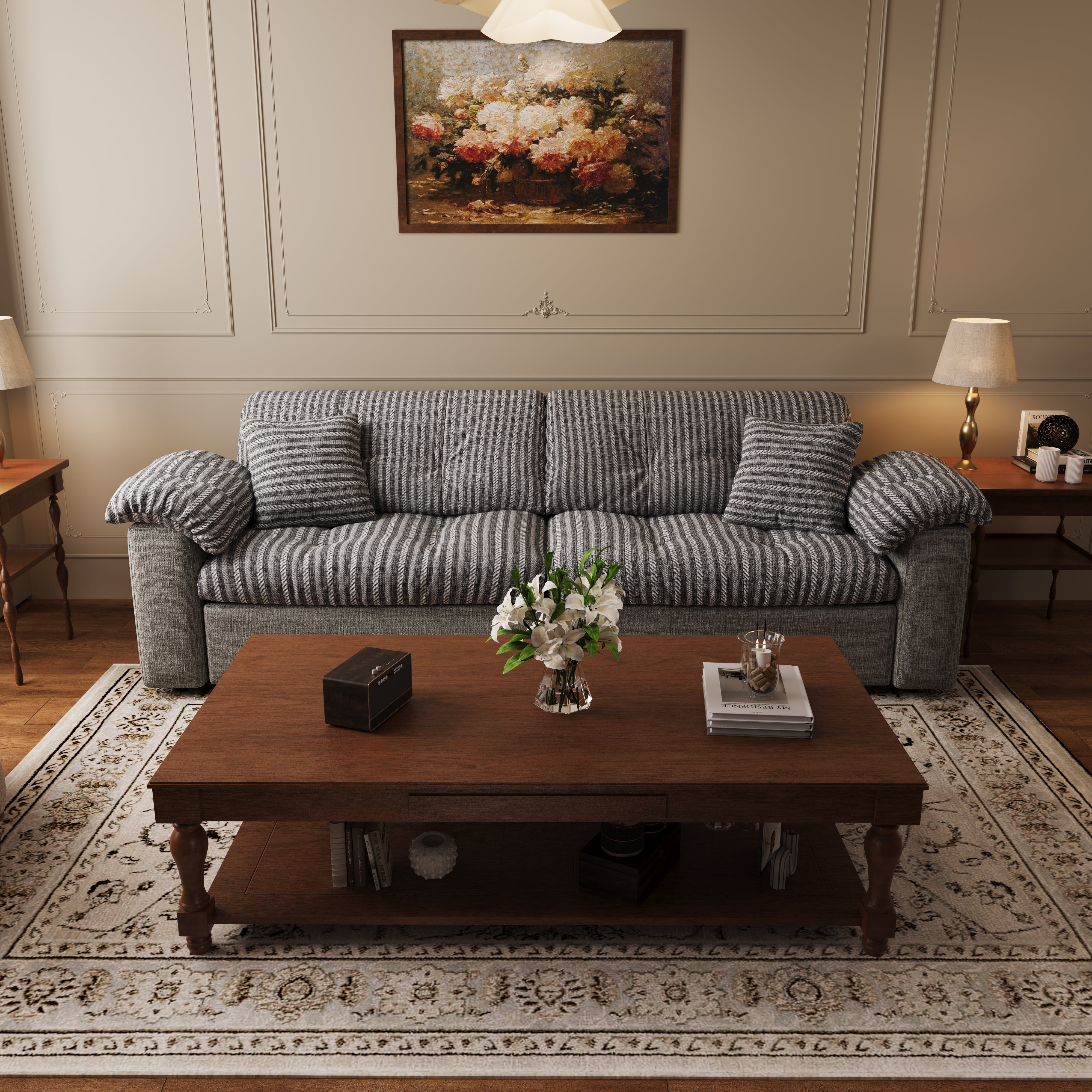 Multifunctional Sleeper Pull Out 2 Seater Sofa Bed with Storage Space