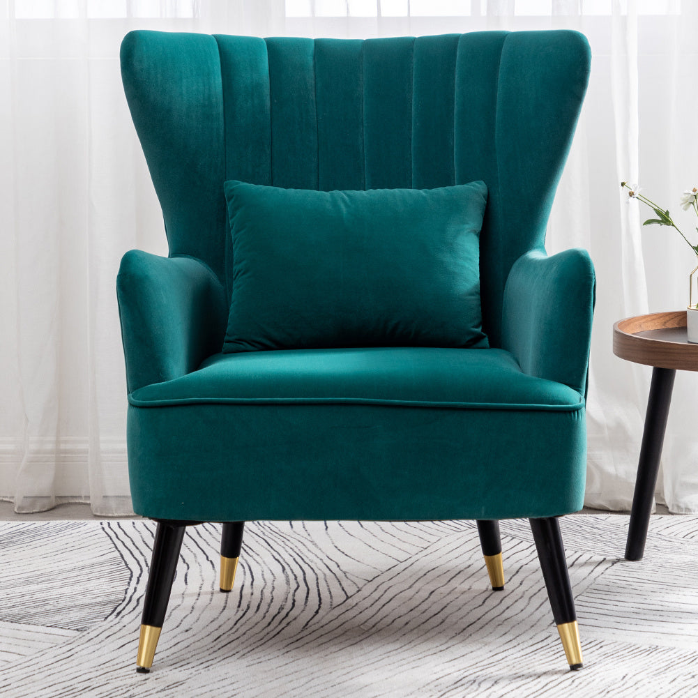 Comfy Velvet Upholstered Armchair