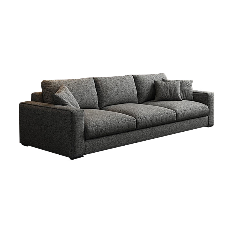 Contemporary Minimalist Three-Seater Fabric Sofa