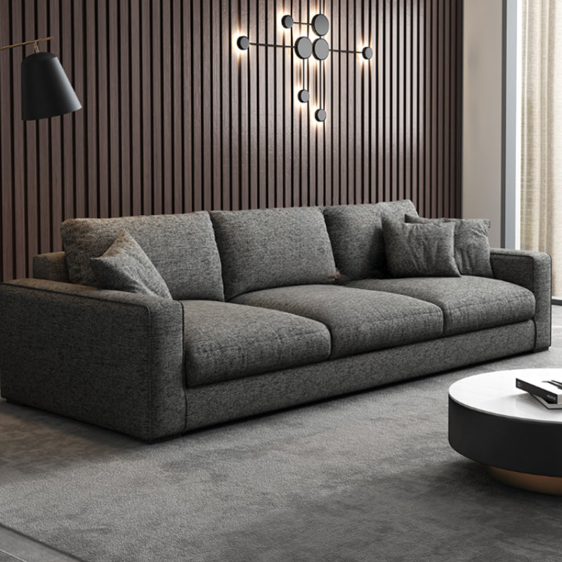 Contemporary Minimalist Three-Seater Fabric Sofa