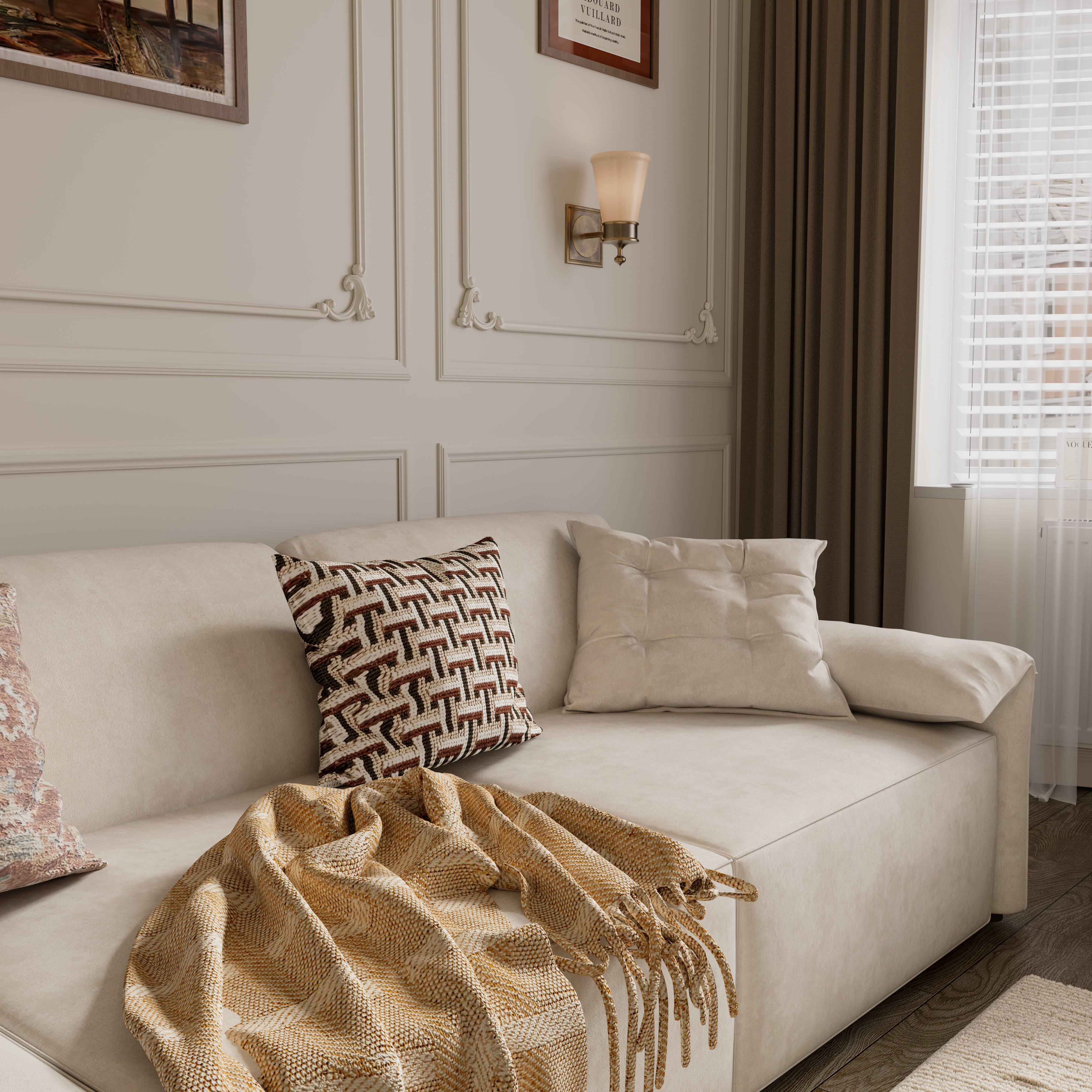 Convenient Remote Control Modular Chaise Sofa Bed