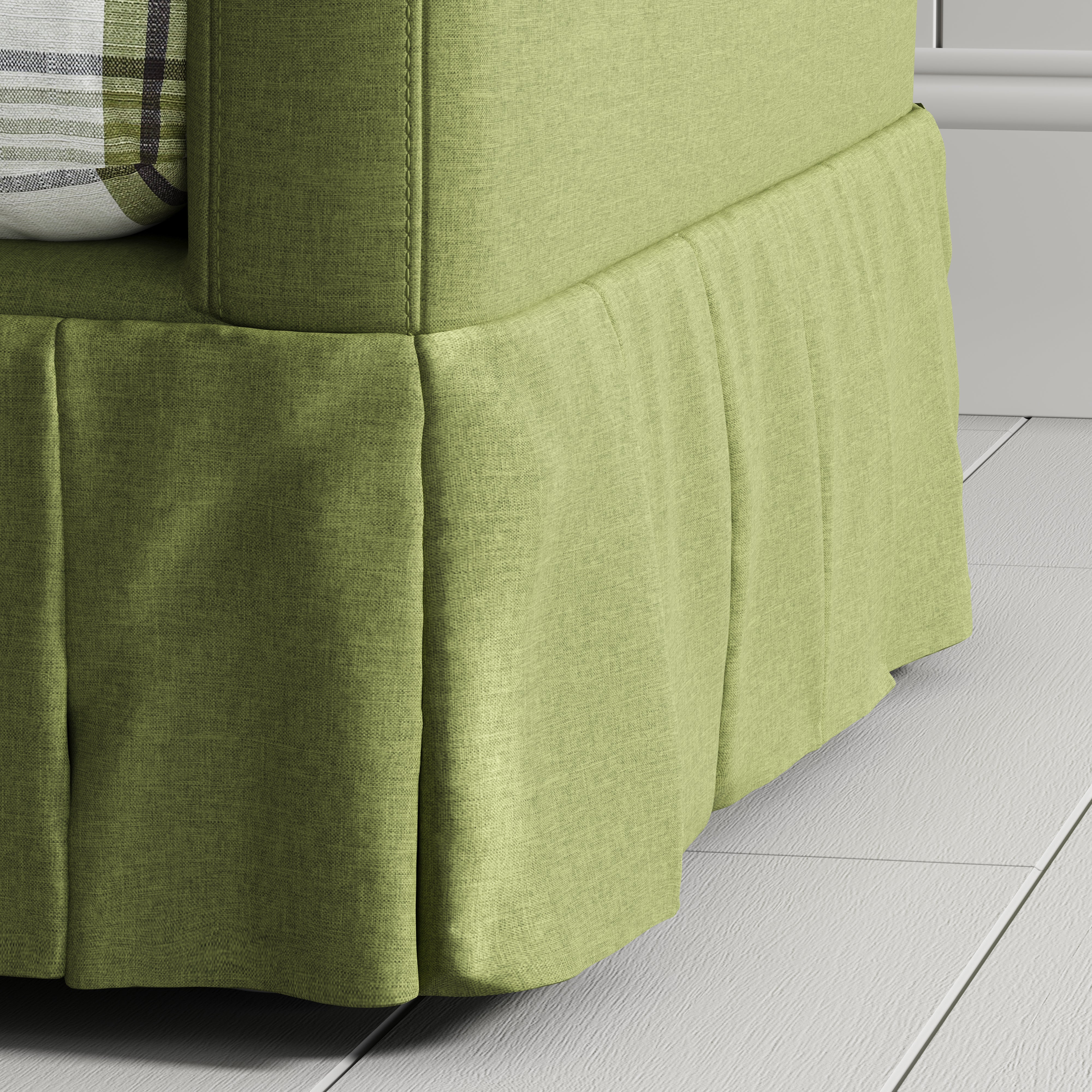 Cottonfy Country Check Sofa with Removable Skirted Covers