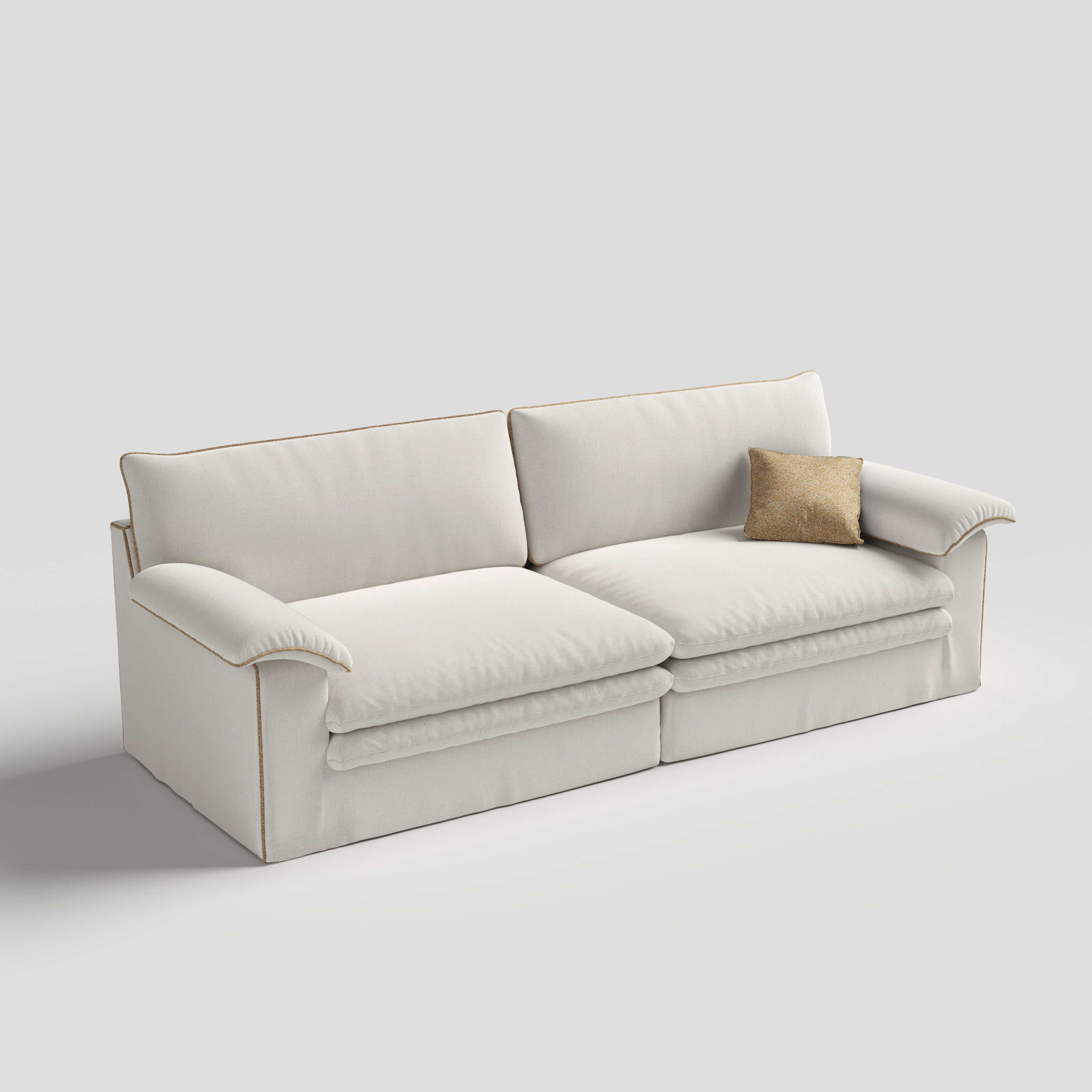 Stylish Lambswool Sofa with Detachable Design