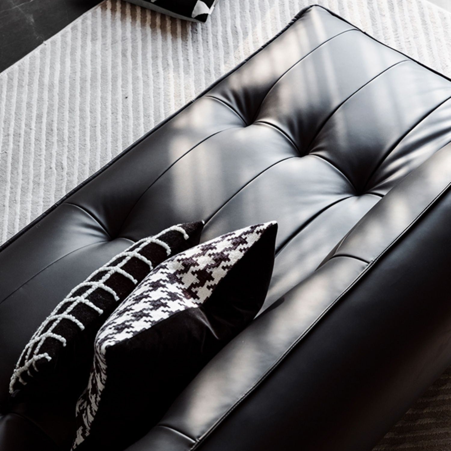 Vintage Floor-to-Ceiling Leather Sofa Bed