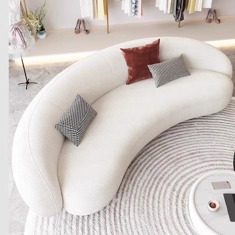 Moon Velvet Curved Sofa