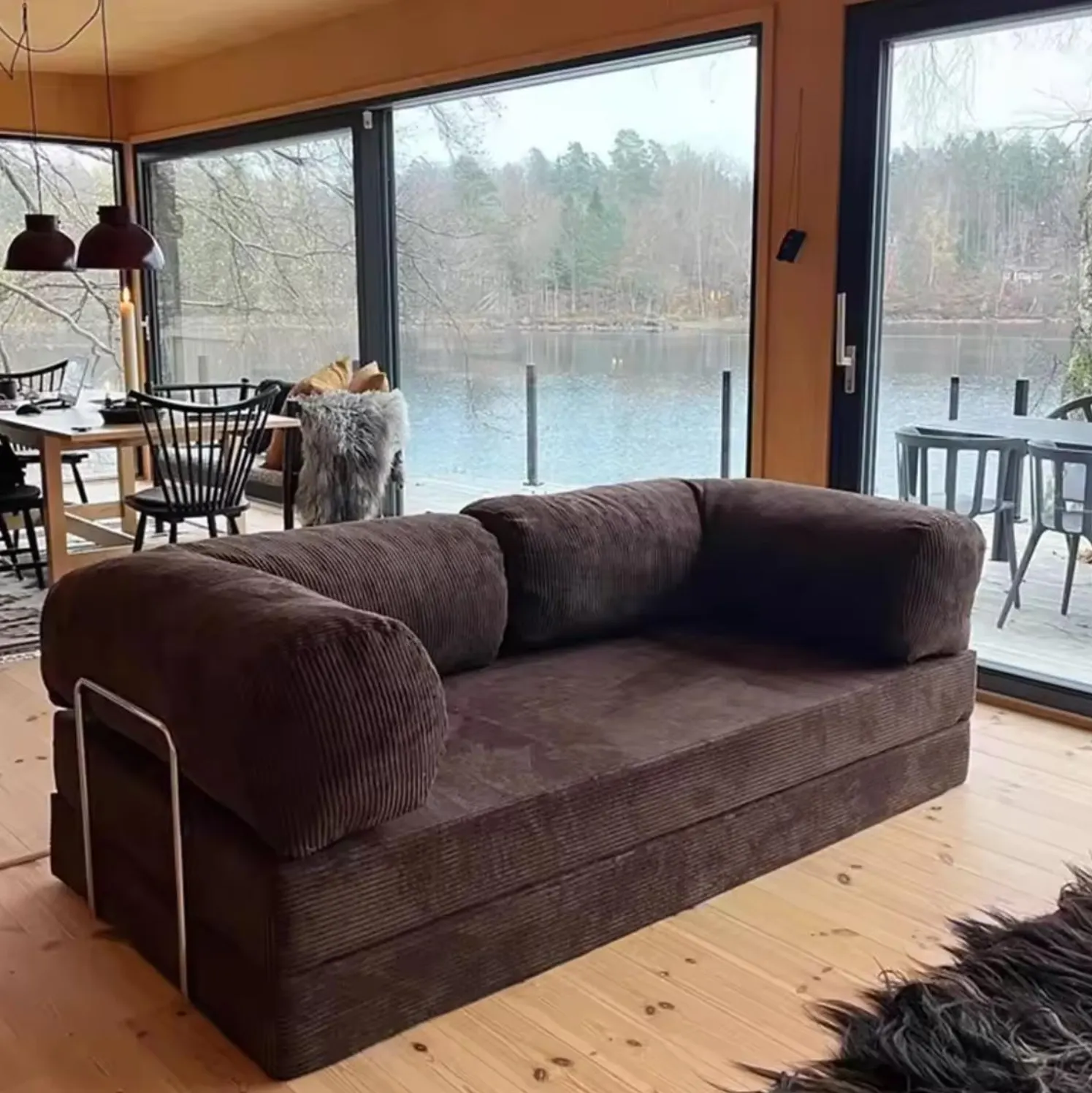 Teddy Corduroy Modular Detachable Sofa Bed