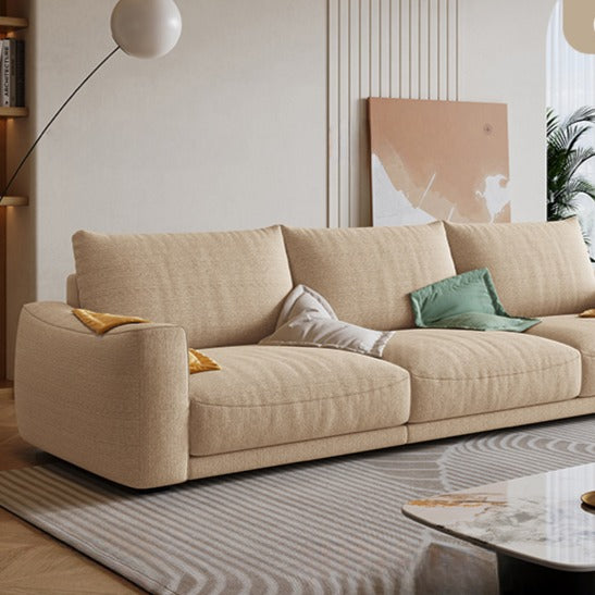 Modern Simple Cotton and Linen Fabric Tofu Sofa