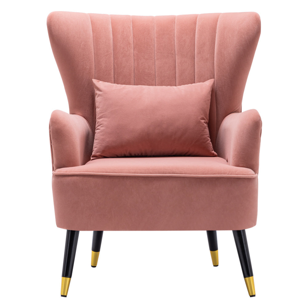 Comfy Velvet Upholstered Armchair