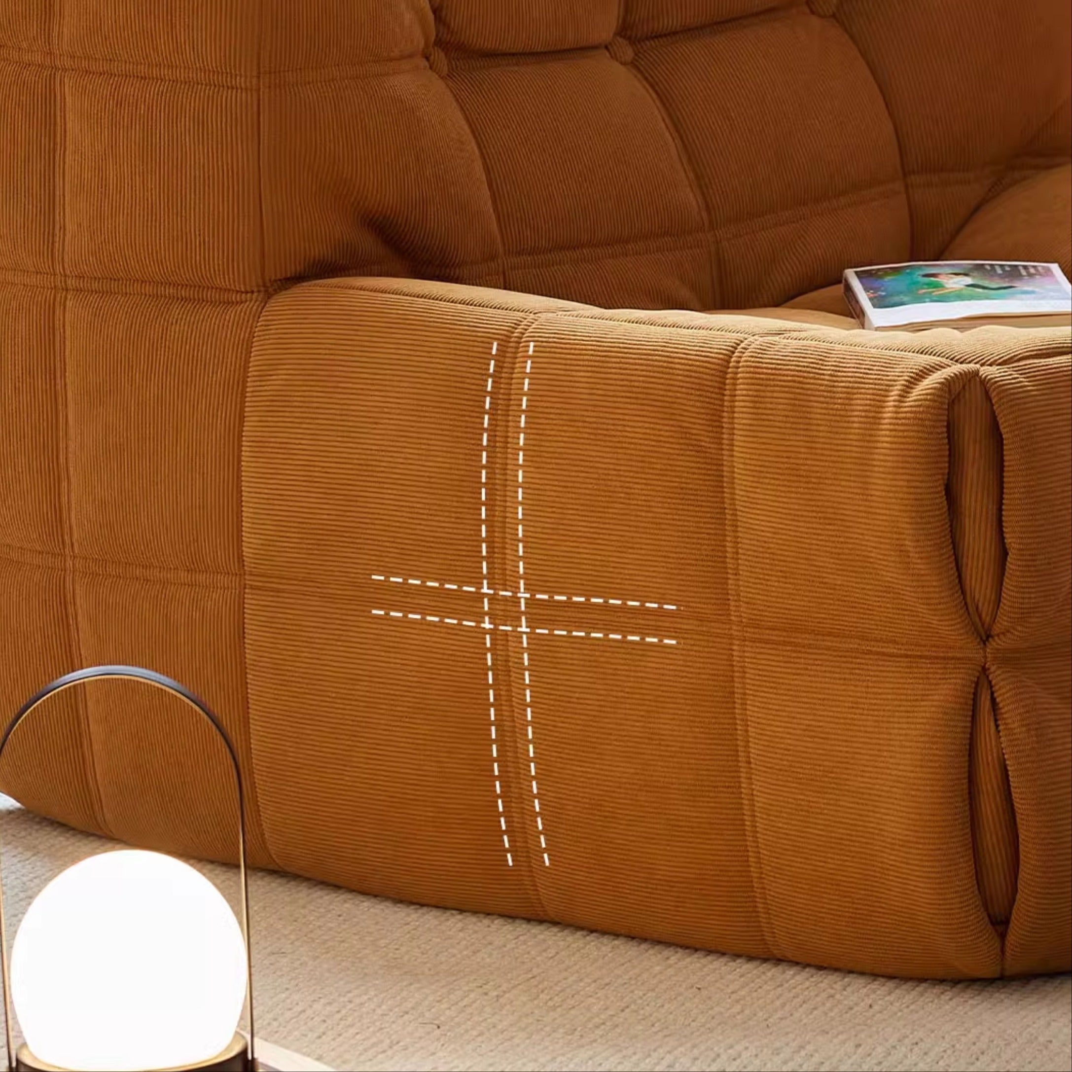 Retro Square Casual Creative Single Sofa