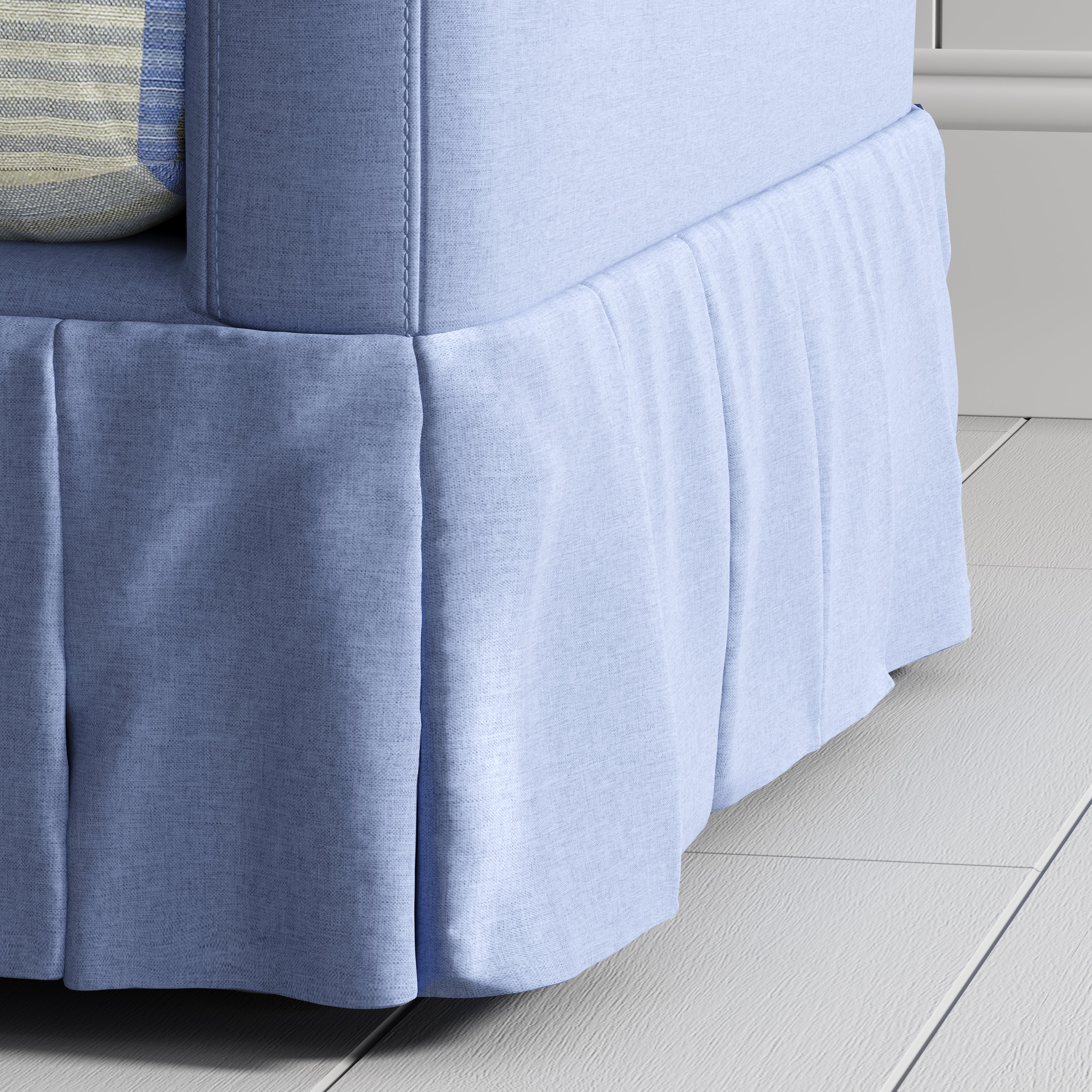 Cottonfy Country Check Sofa with Removable Skirted Covers