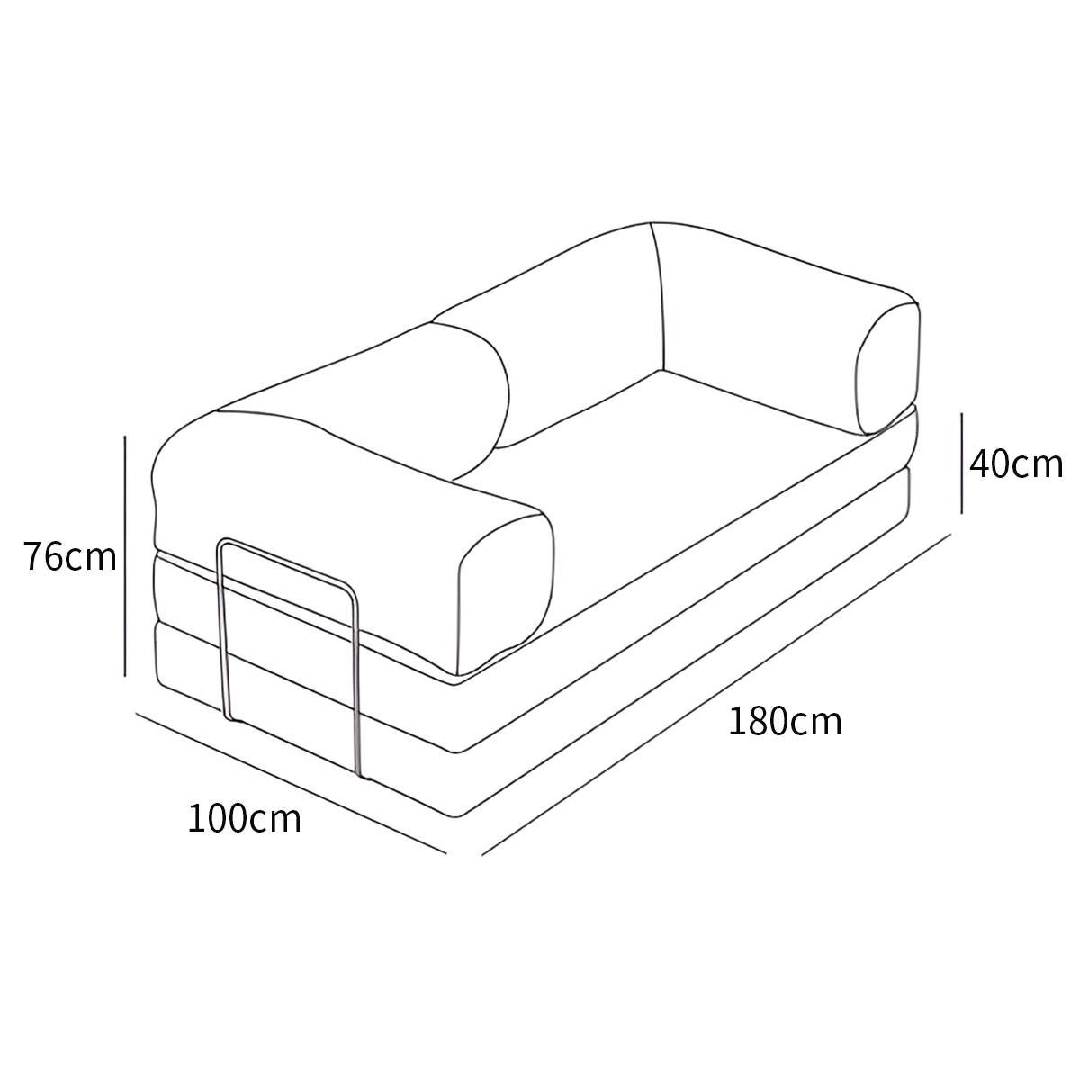 Teddy Corduroy Modular Detachable Sofa Bed