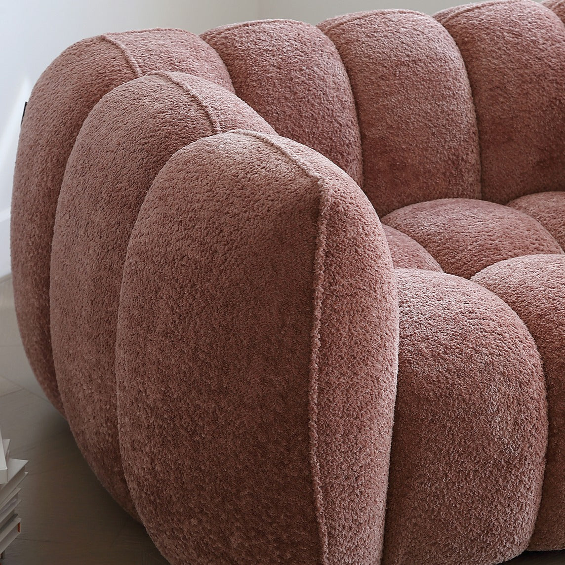 Retro Pumpkin Style Simple Single Sofa