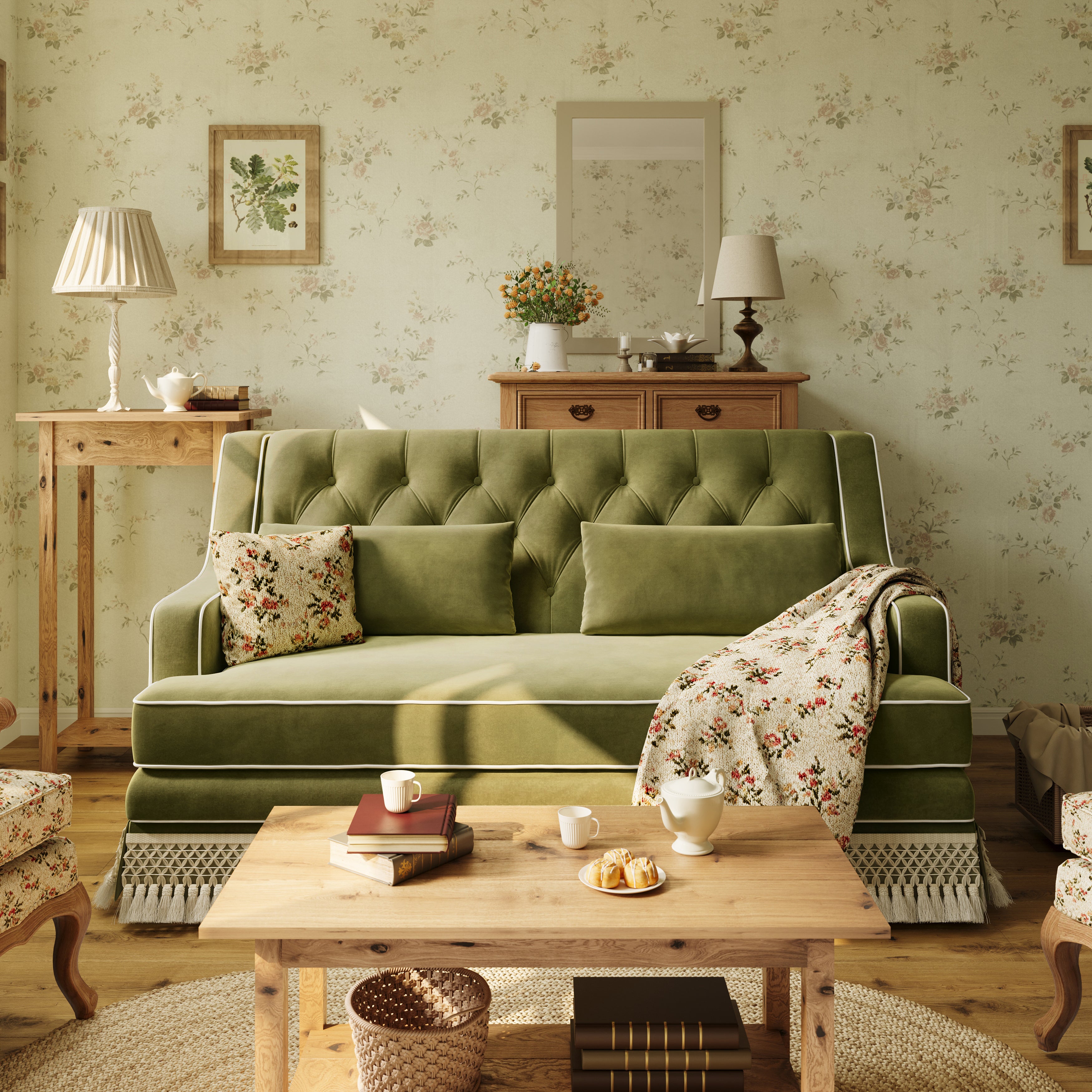 #Colour_Olive Green Velvet