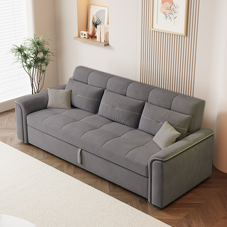 Multifunctional Mint Velvet Pull Out Chaise Sofa Bed with Storage