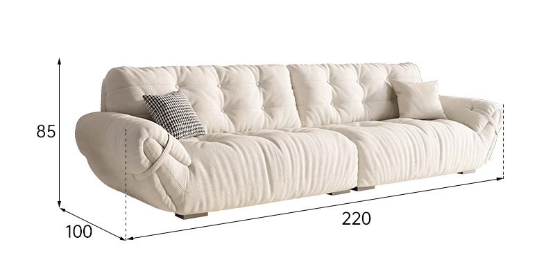 Italian Style Minimalist Velvet Down Sofa