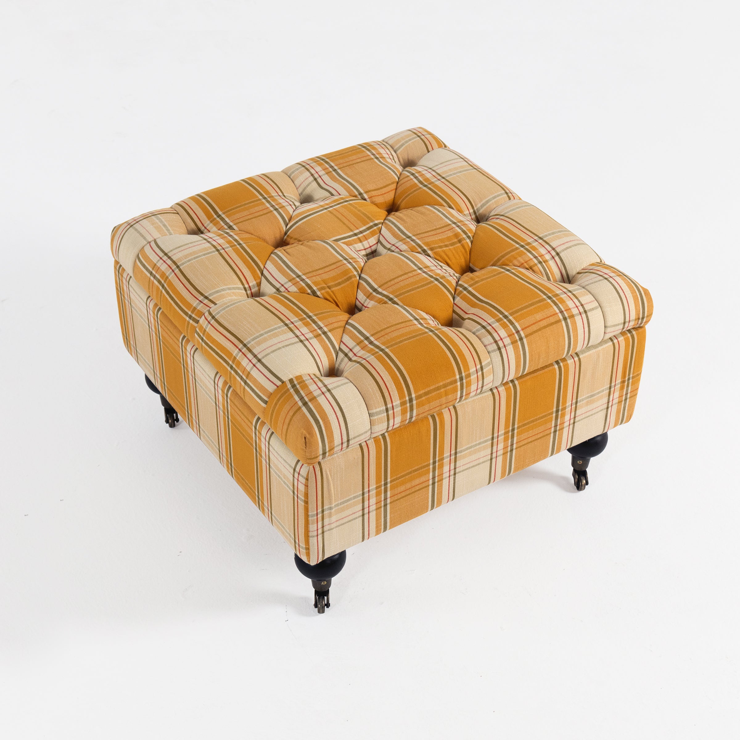 Heritage Check Tufted Ottoman