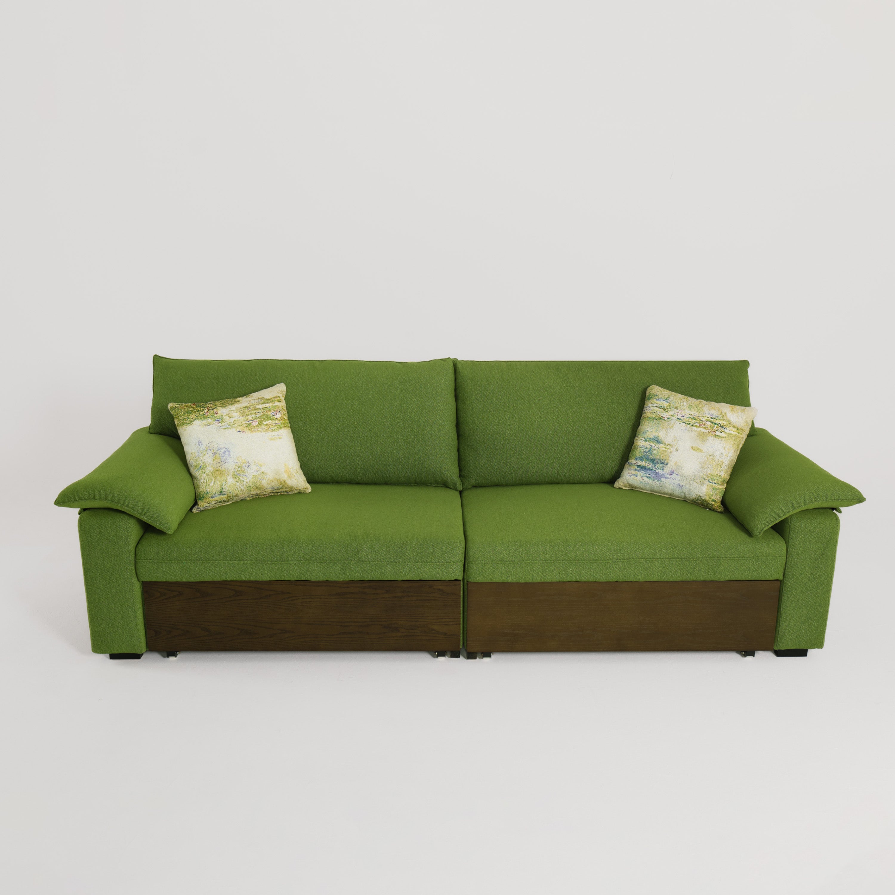 Luxurious Soild Wood Versatile 2-Seater Pull Out Sofa Bed
