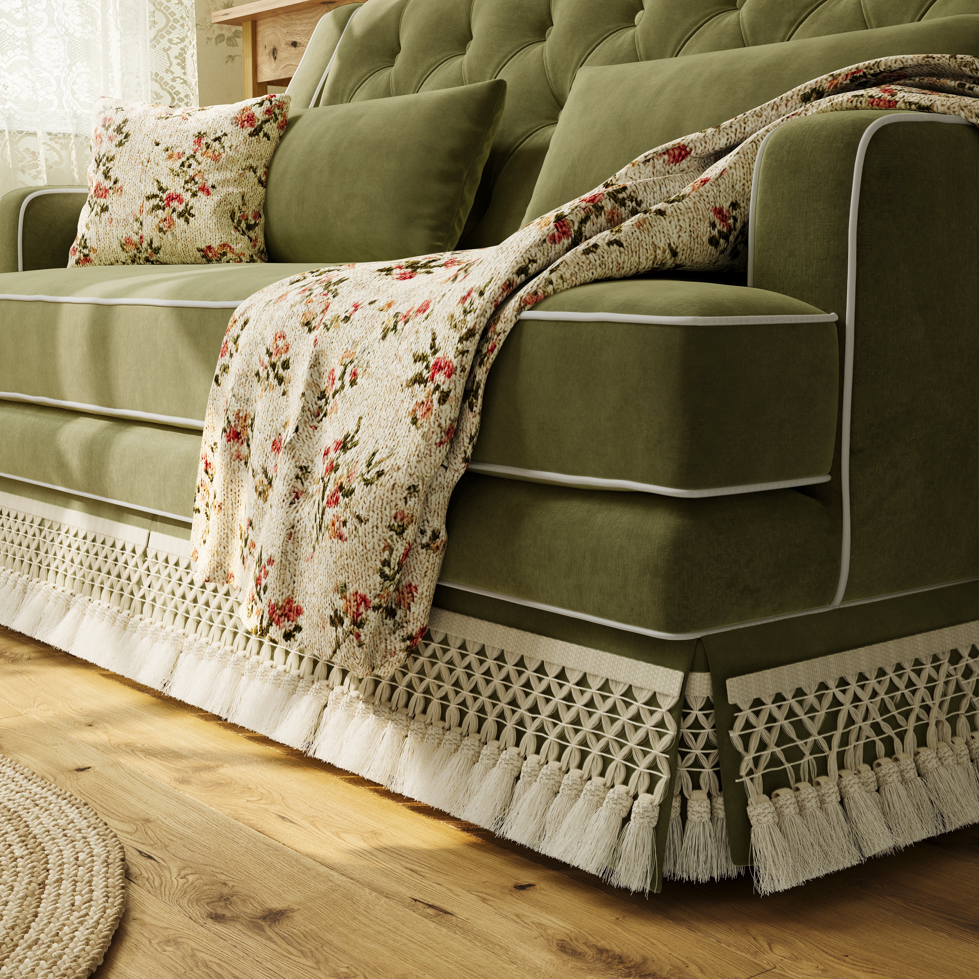 #Colour_Olive Green Velvet