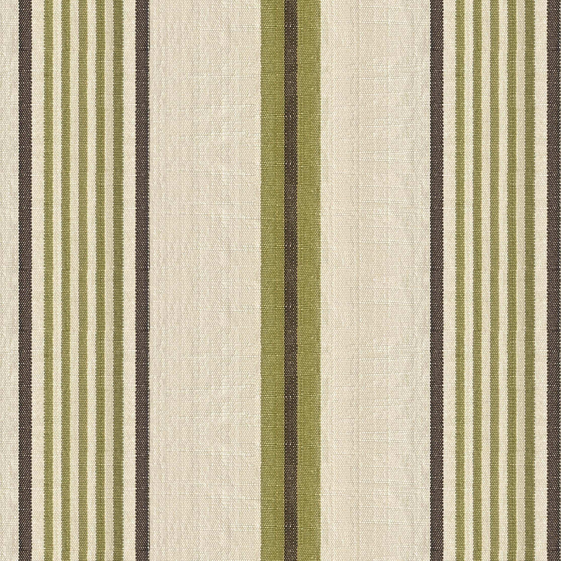 Mid-weight Bar Stripe Fabric Cotton, Moss Green, ML0021