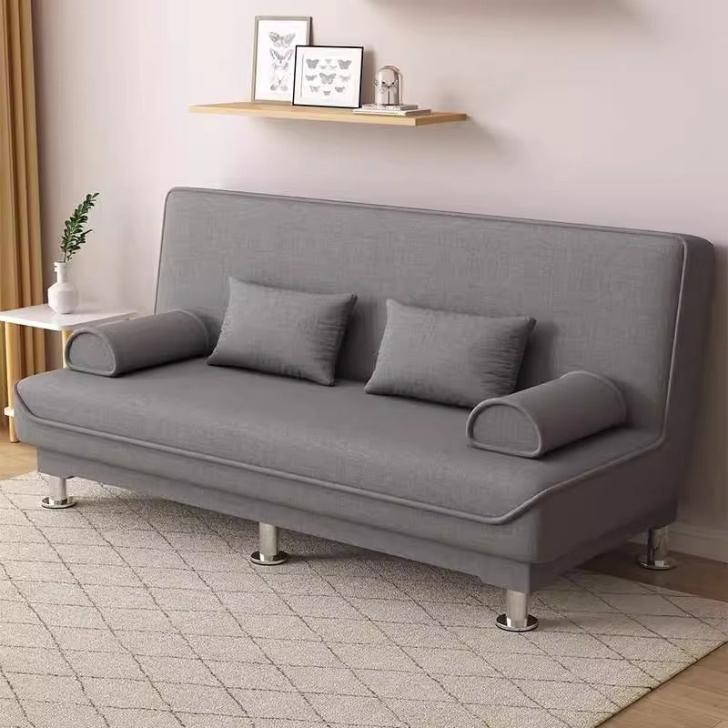 Adjustable Living Room Sofa Bed for Limited Space with 2 Pillows