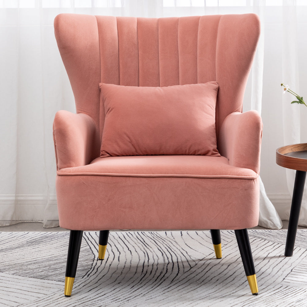 Comfy Velvet Upholstered Armchair