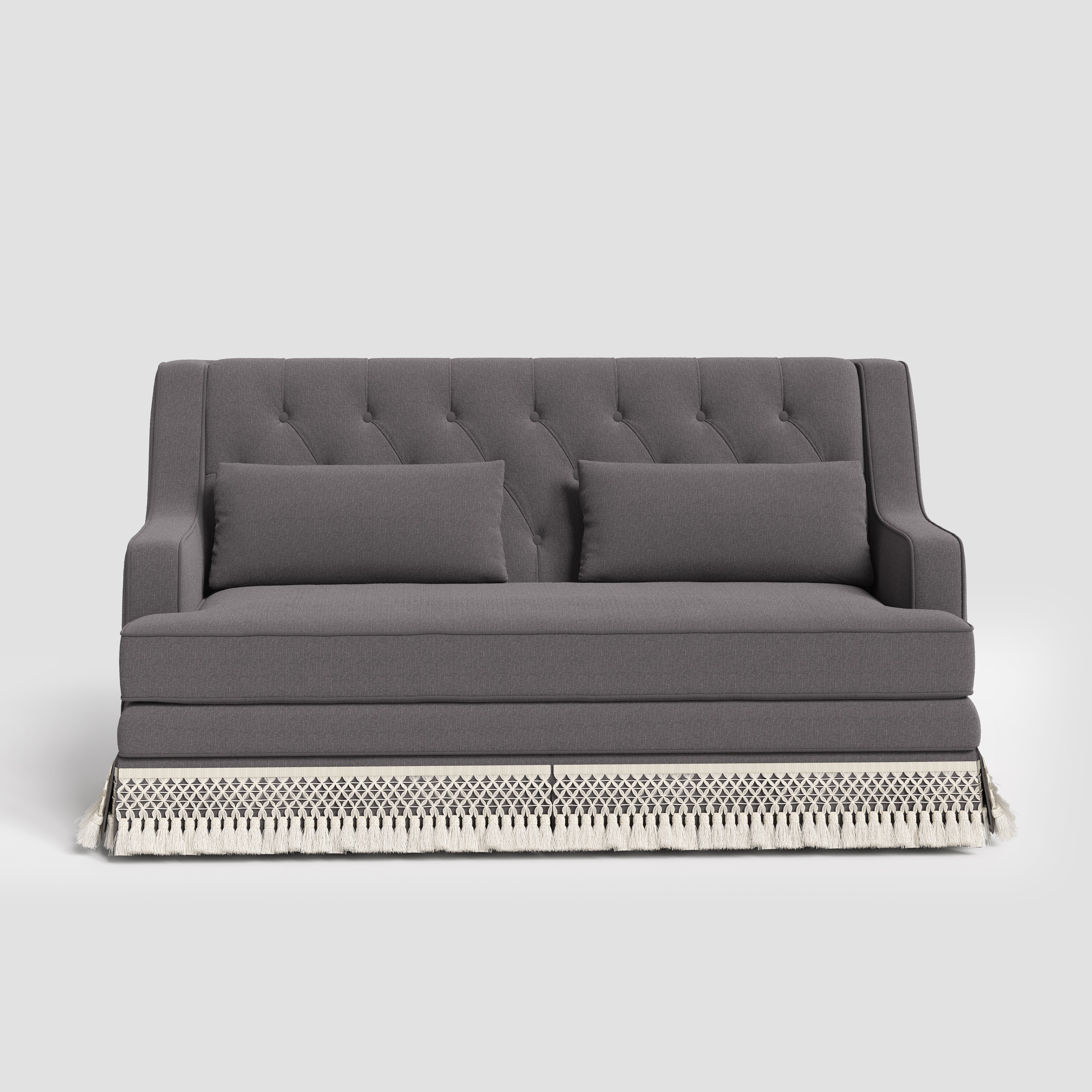 Cottonfy Country Fringe Skirt Sofa for Relaxed Home Living