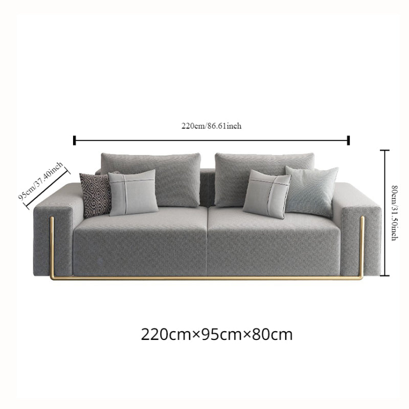 Nordic Luxury Three-Seater Gray Sofa