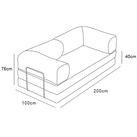 Teddy Corduroy Modular Detachable Sofa Bed