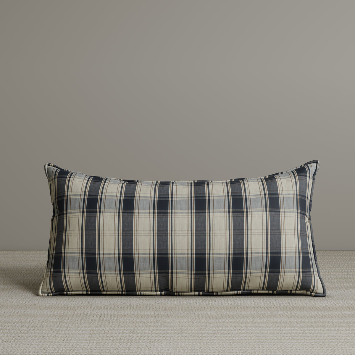 Exclusive Waist Cushion Checkered Cotton Linen 56*27*12 CM