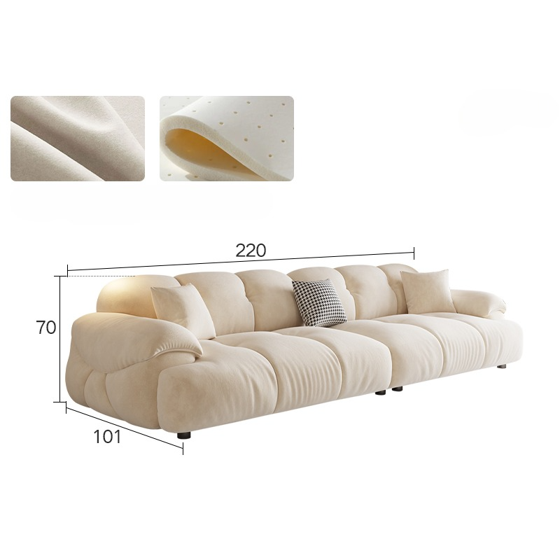 Flannel Creamy Retro Marshmallow Sofa