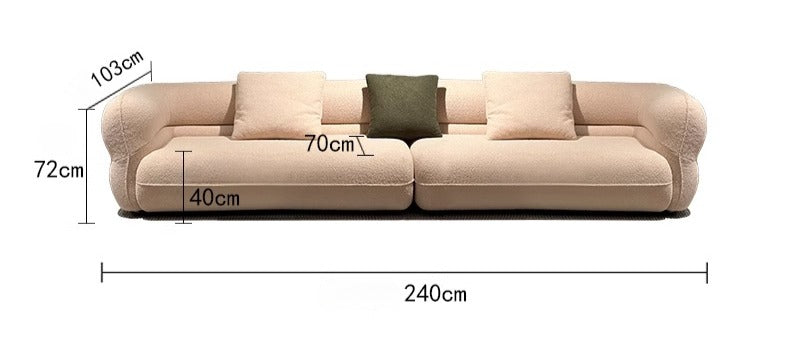 Modern Simple Italian Rounded Minimalist Sofa